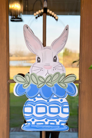 Chinoiserie Vase Bunny Door Hanger