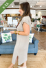 Crisp and Cozy T-shirt Dress in Ash Mocha