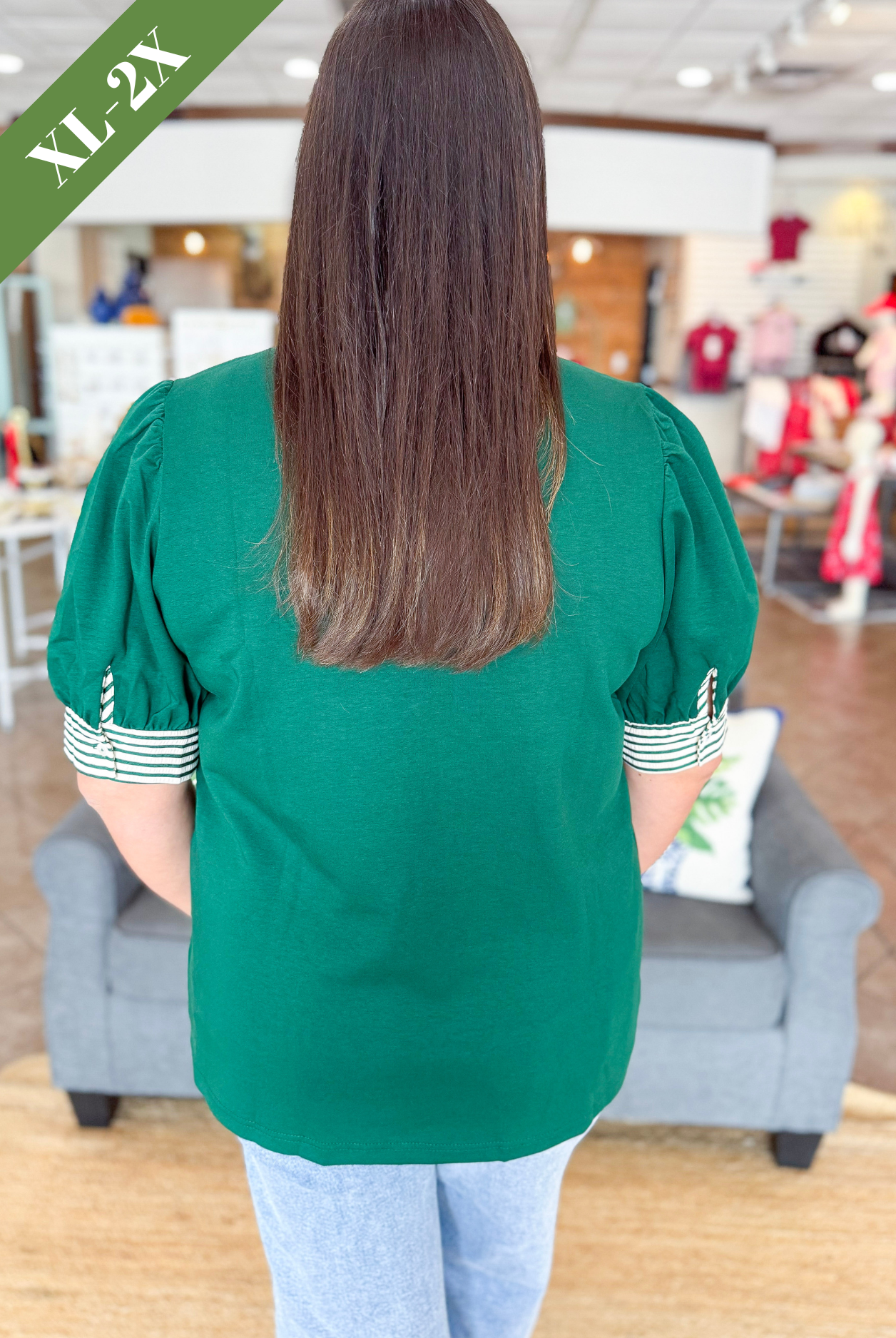 Autumn Luxe Top in Green