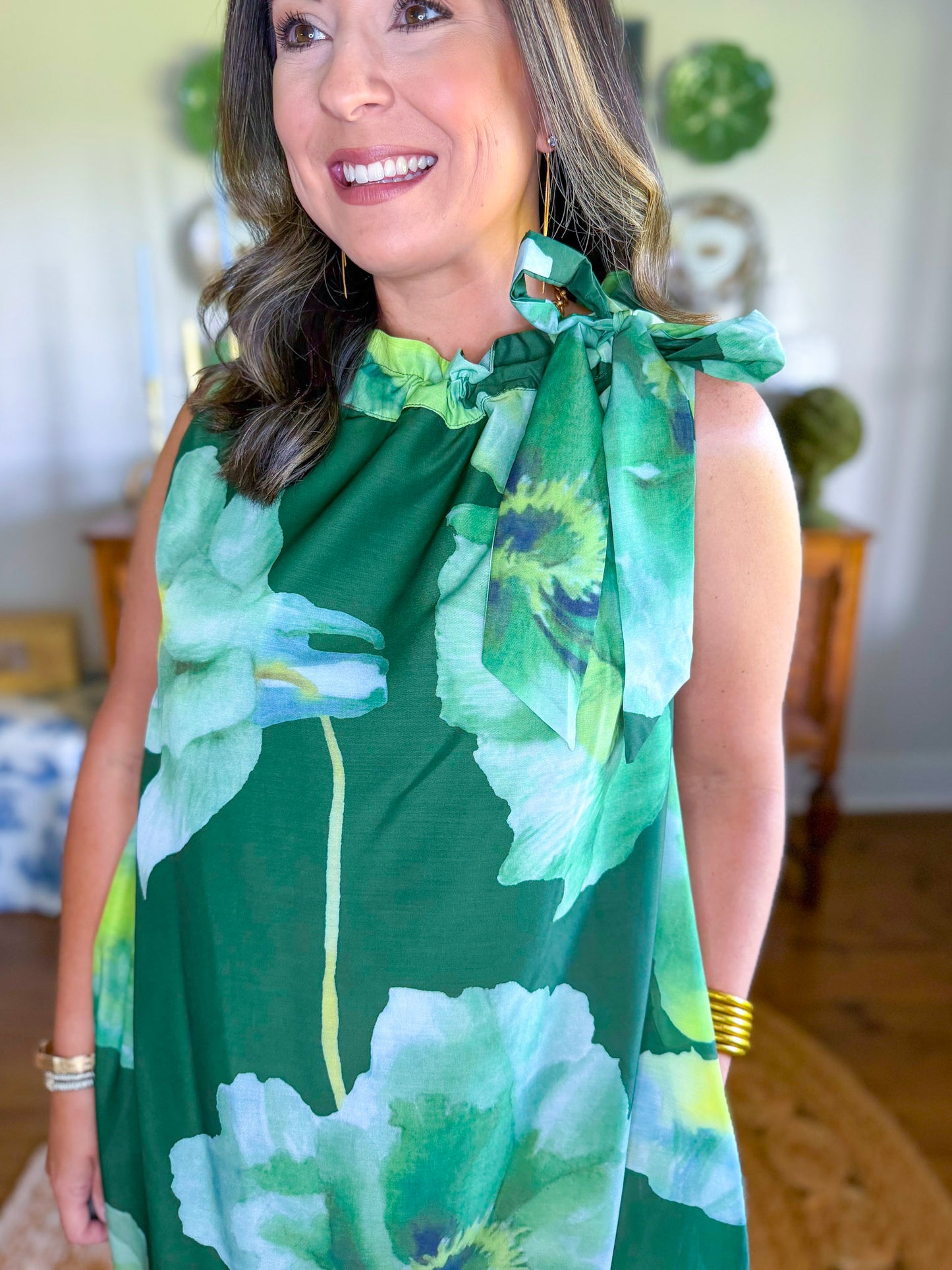 The Magnolia Floral Ruffle Dress