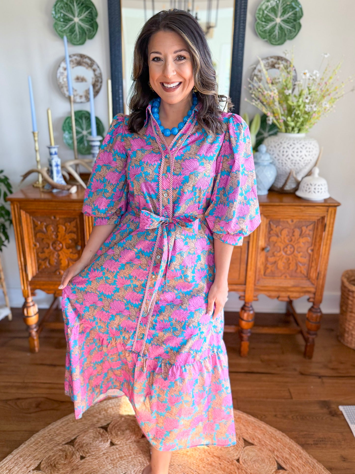 Heirloom Petal Midi Dress