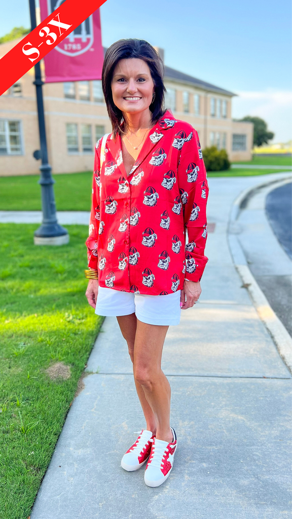 The Georgia Button Up Long Sleeve Top