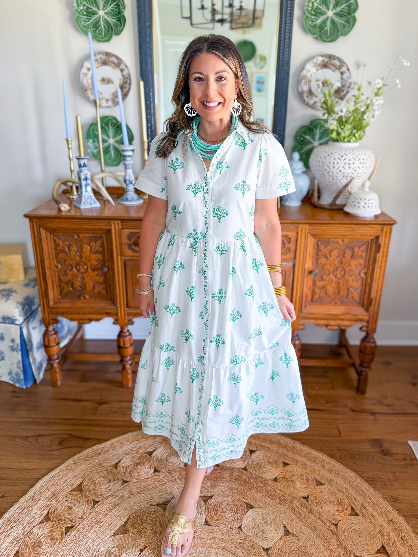 Mary Square | Jema Dress in Bell Blooms Blue