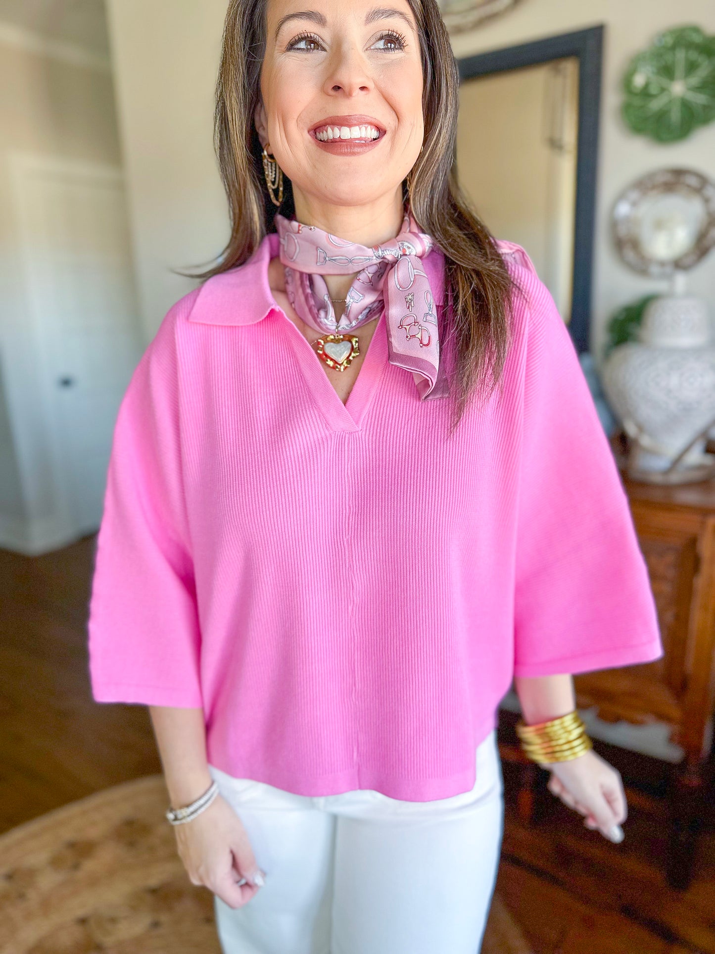 The Marlowe Knit Sweater in Pink