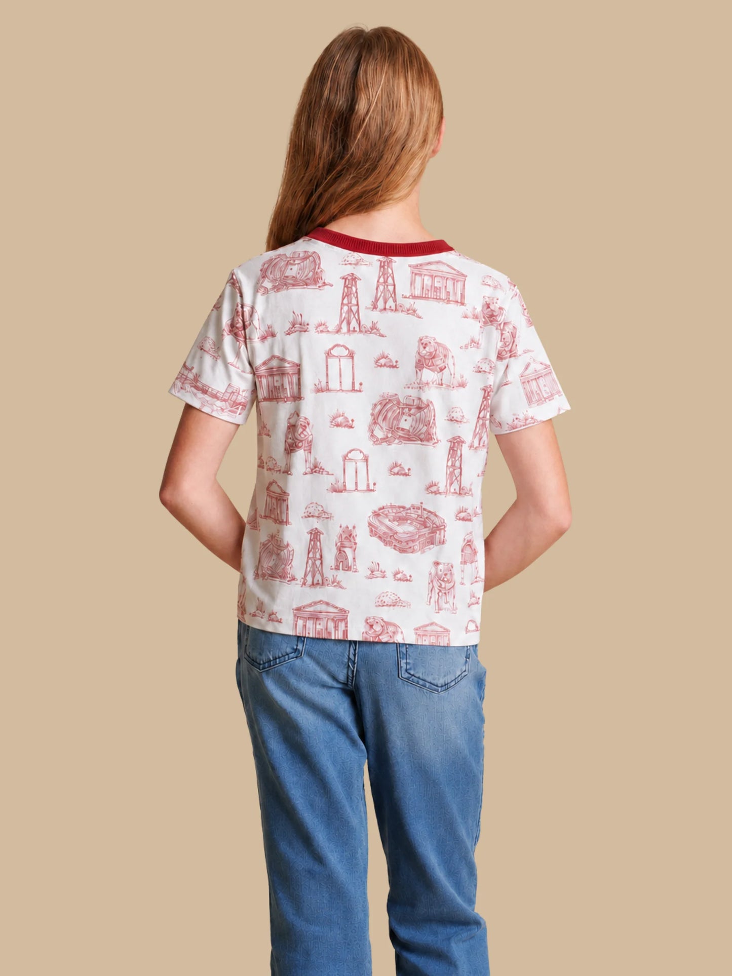 Stewart Simmons | Girls GA Team Toile Embroidered Tee