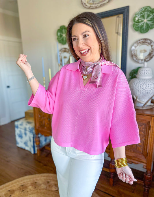 The Marlowe Knit Sweater in Pink