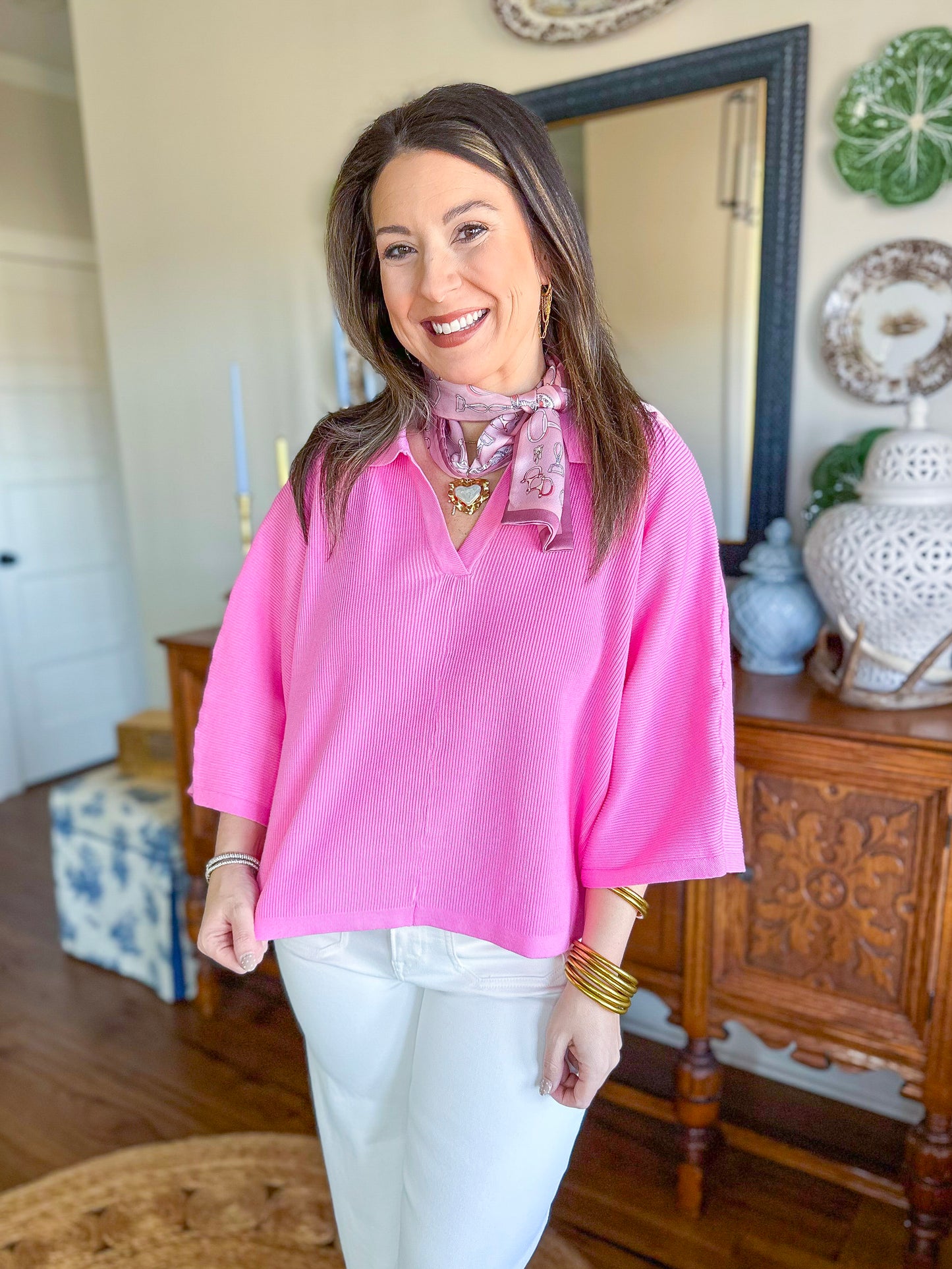 The Marlowe Knit Sweater in Pink