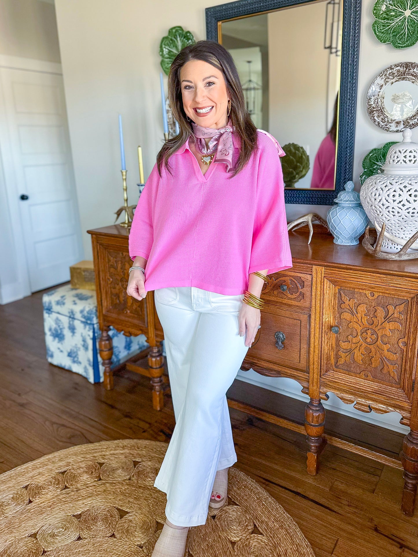 Polly High-Rise Wide Leg Jeans in White