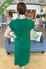 Crisp and Cozy T-shirt Dress in Green