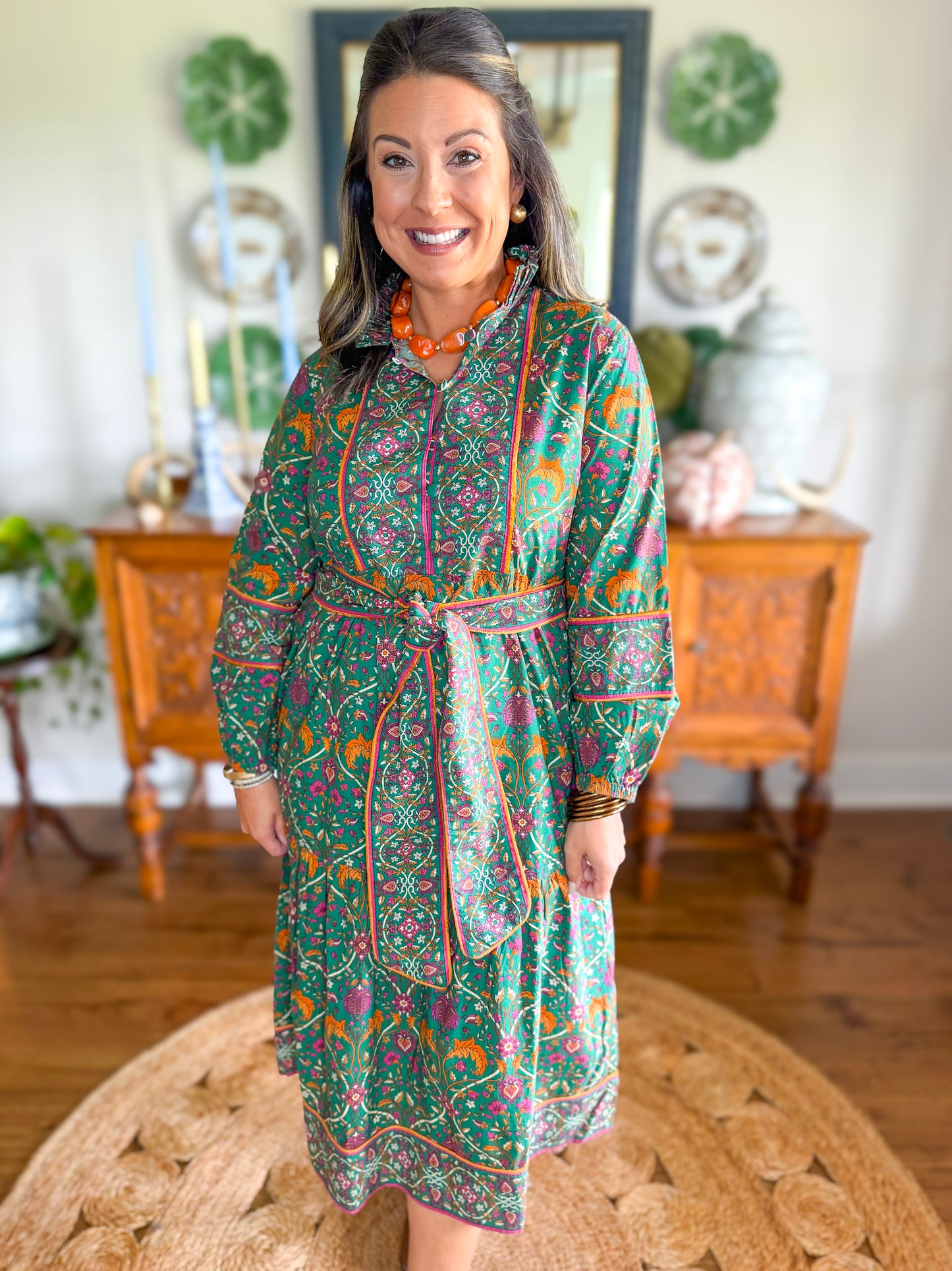 Heart of Grace | Caroline Midi Dress in Heatherwood Vine