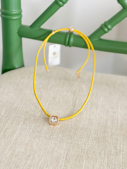 Smith & Co. Jewelry | Leather Cord Necklace in Yellow
