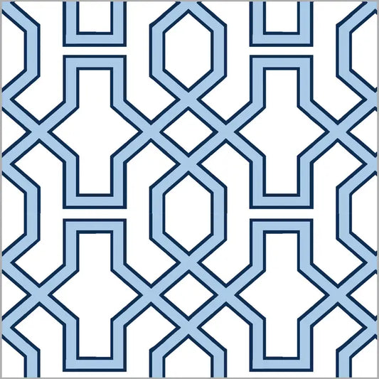 Continuous Roll Gift Wrap | Blue Trellis