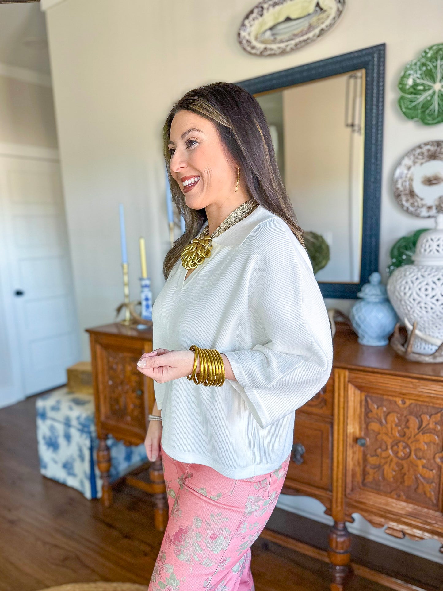 The Marlowe Knit Sweater in Off White