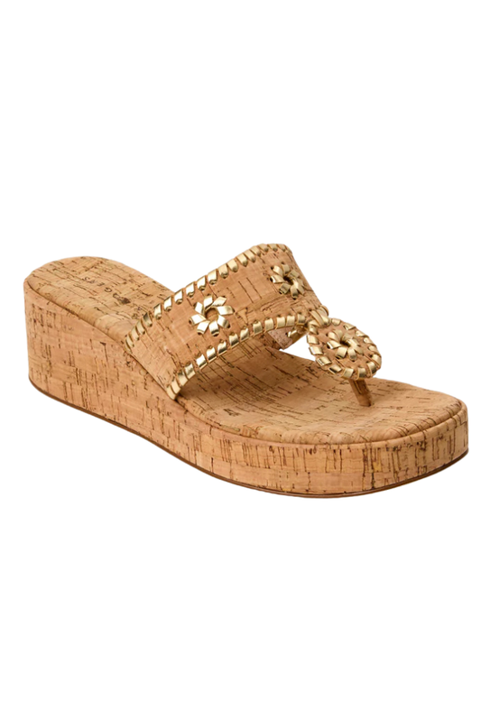 Jack Rogers | Jacks Cork Mid Wedge in Cork