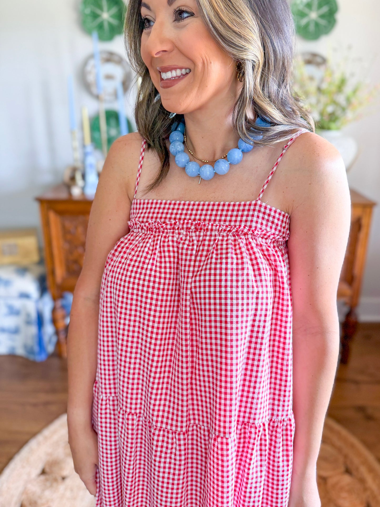 Americana Charm Tie-Back Dress