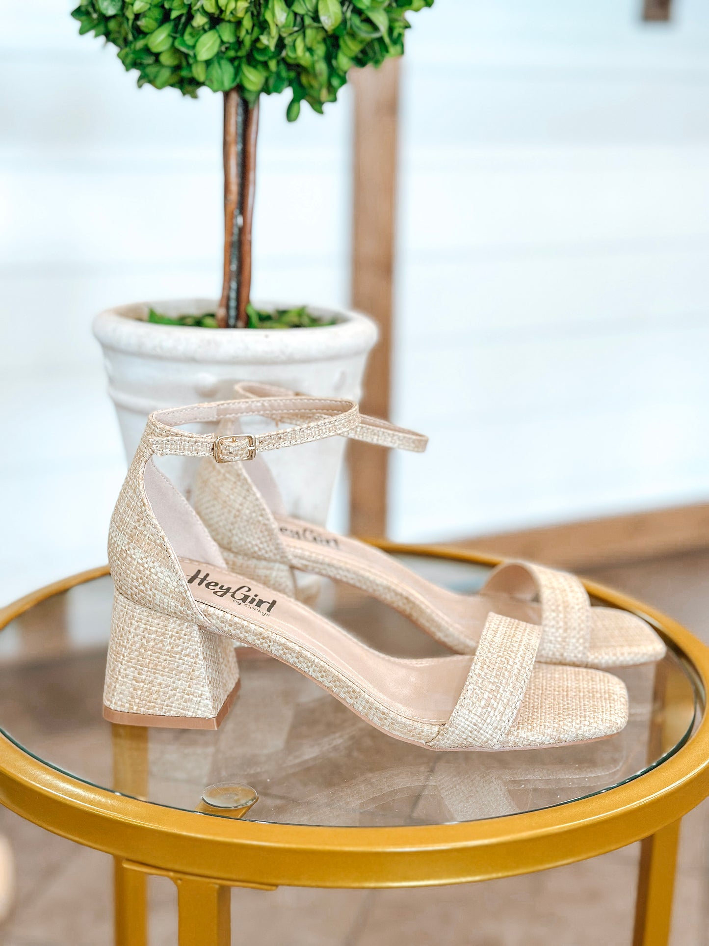 Save the Date Raffia Heel