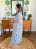 Navy Market Check Dress