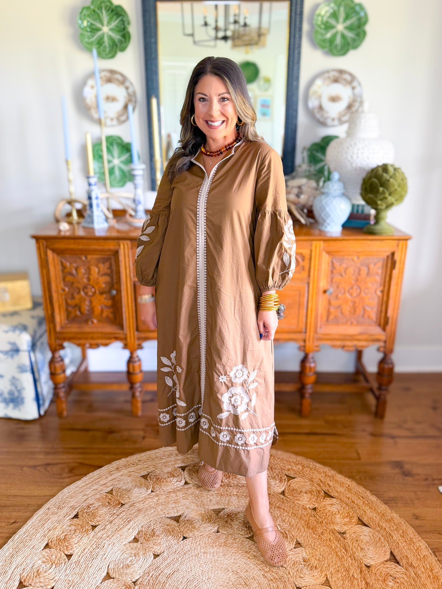 Victoria Dunn | Sienna Maxi in Rustic Petal