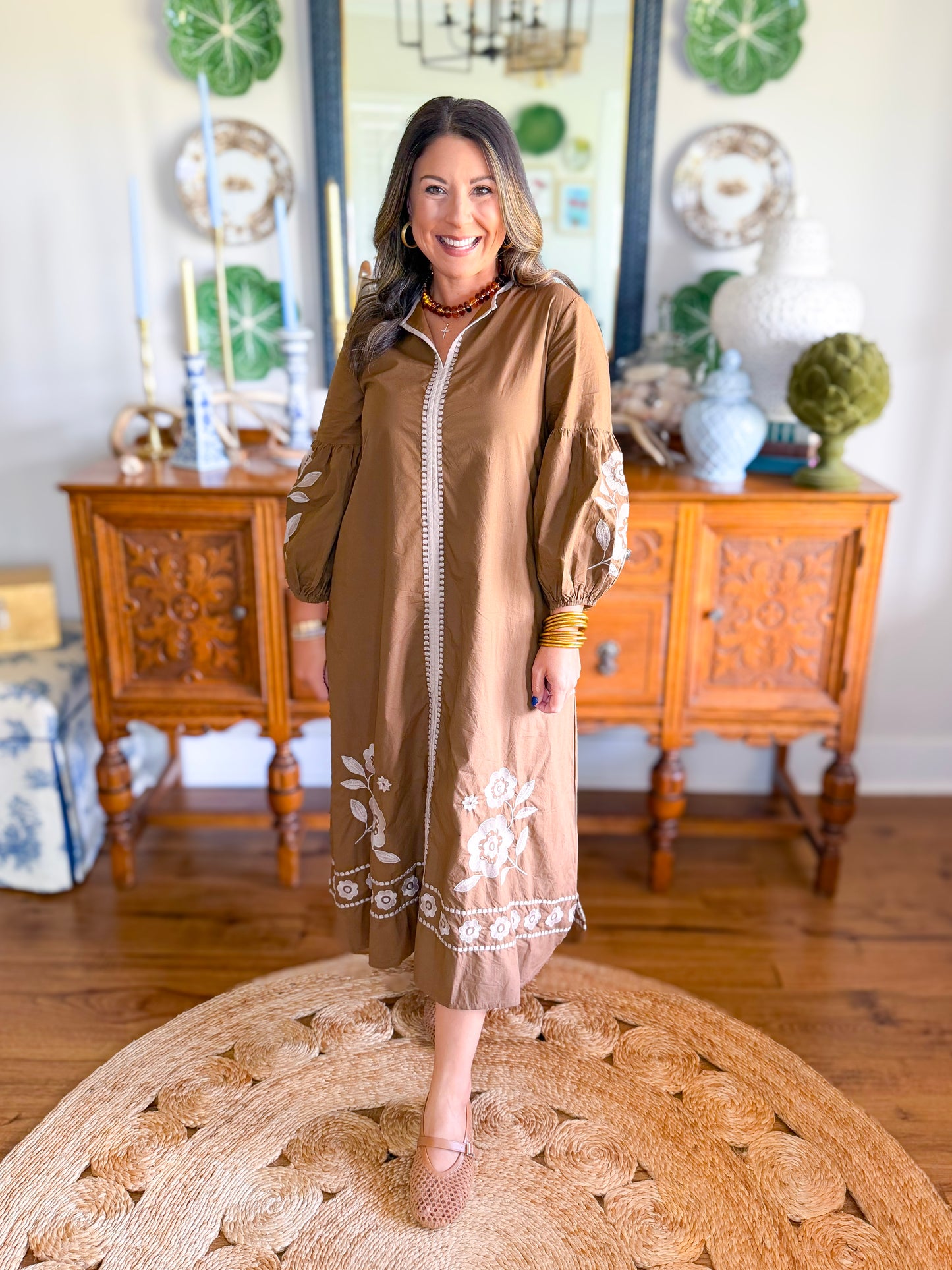 Victoria Dunn | Sienna Maxi in Rustic Petal