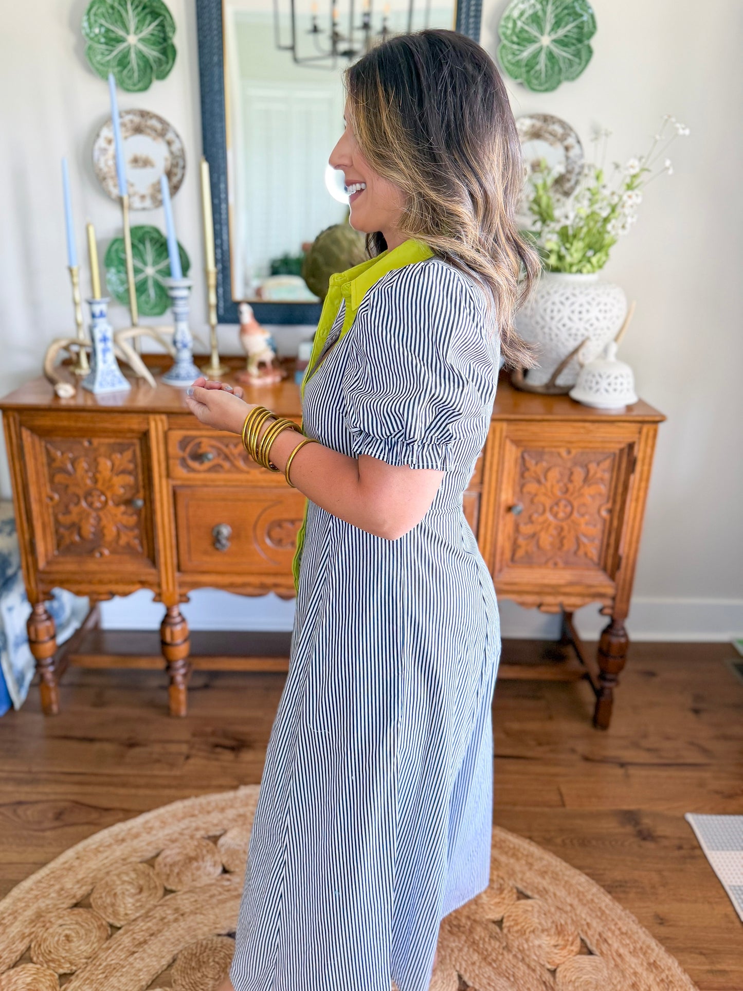 Uptown Charm Midi Dress
