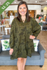 Harvest Chic Mini Dress in Olive