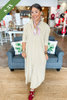 Adrienne Nina Dress in Golden Ten Stripe