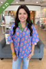Summer Moments Floral Top in Periwinkle