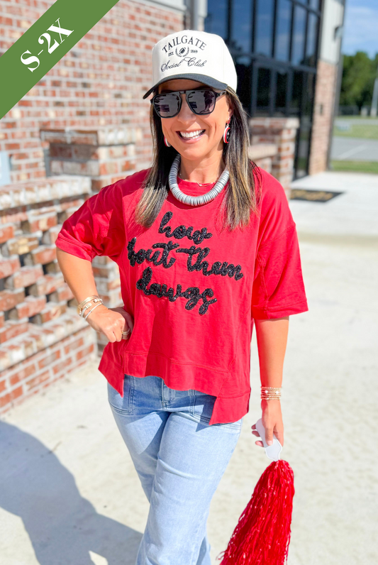 The Georgia Glitter Script Boxy Top