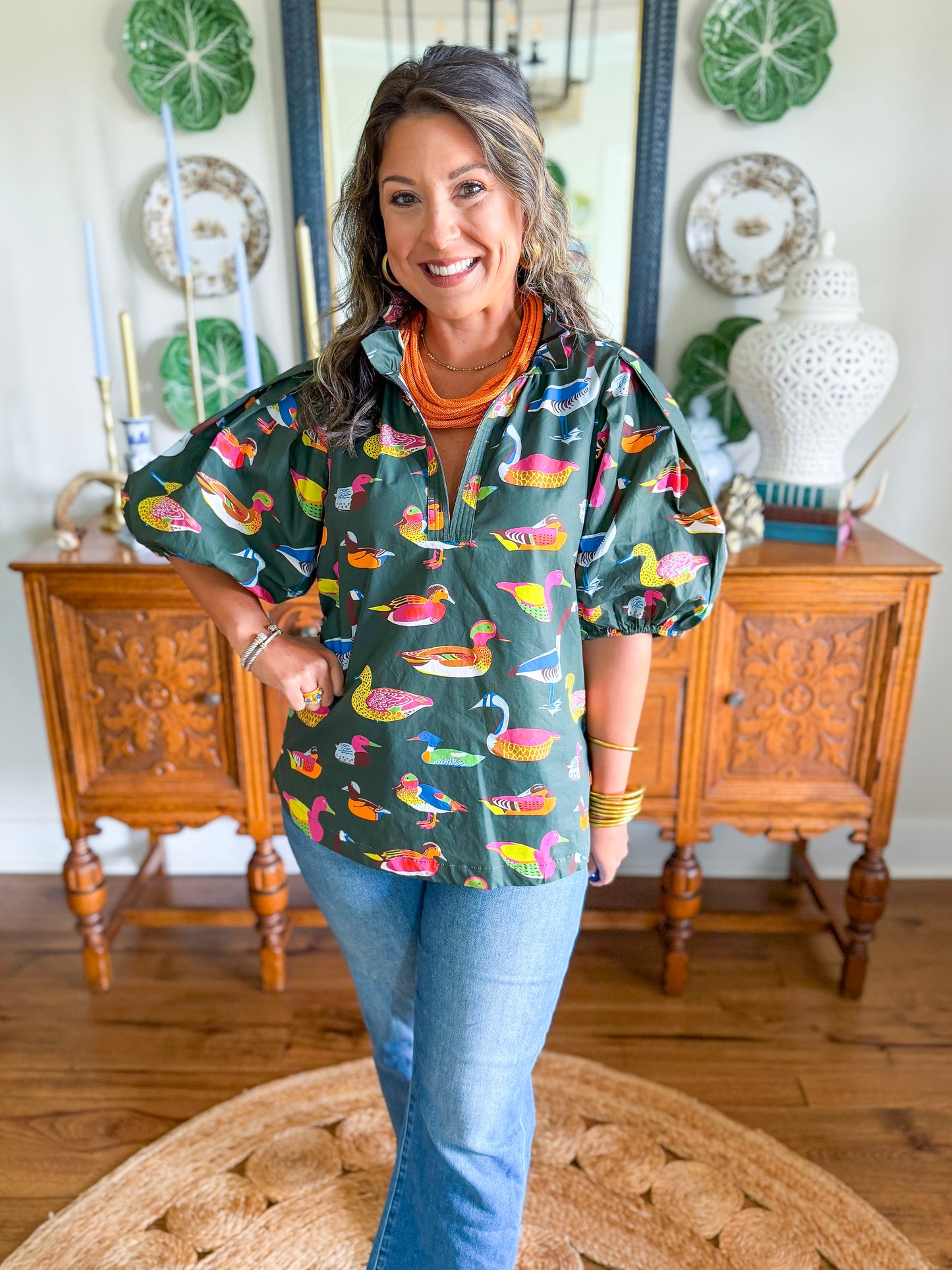 Caryn Lawn | Anna Duck Top in Olive