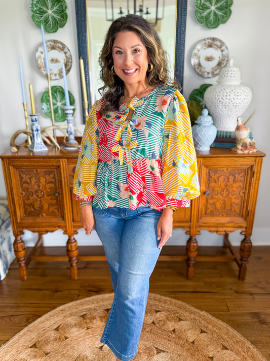 The Marigold Peplum Top