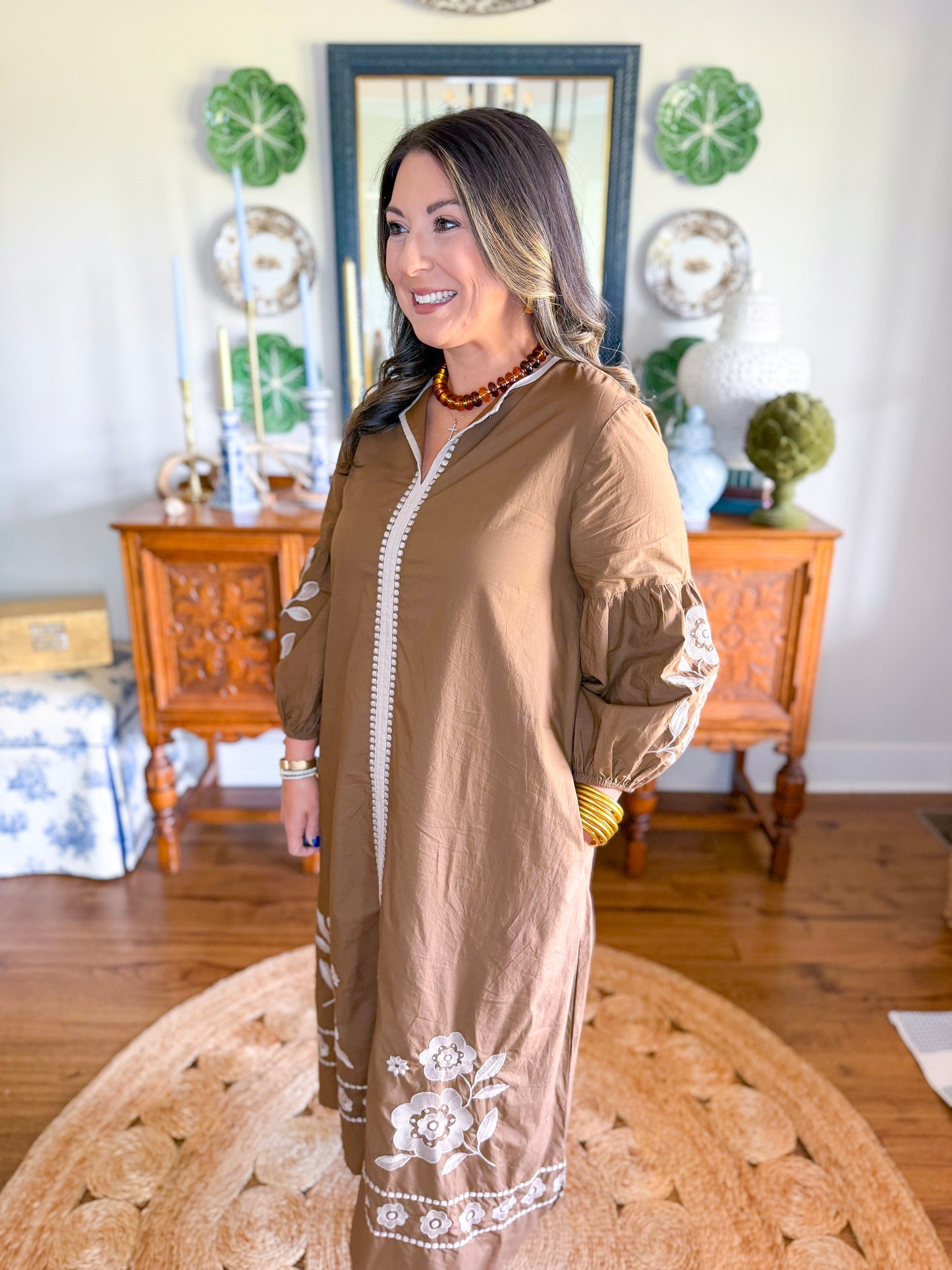 Victoria Dunn | Sienna Maxi in Rustic Petal