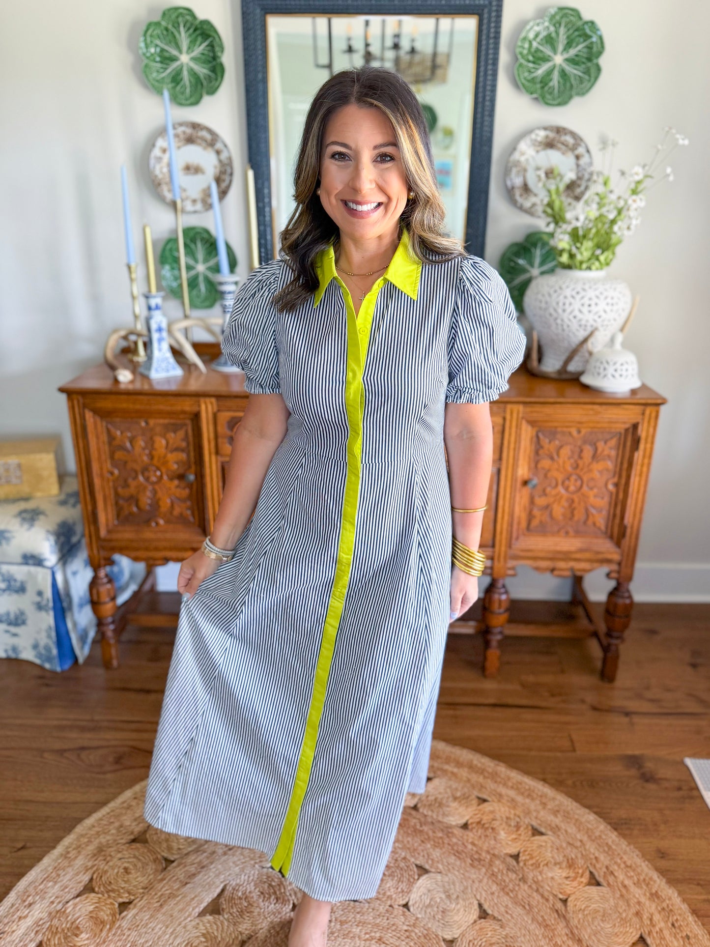 Uptown Charm Midi Dress