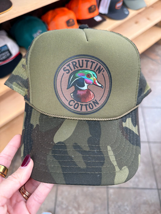 Struttin Cotton Wood Duck Cherish Hat in Loden