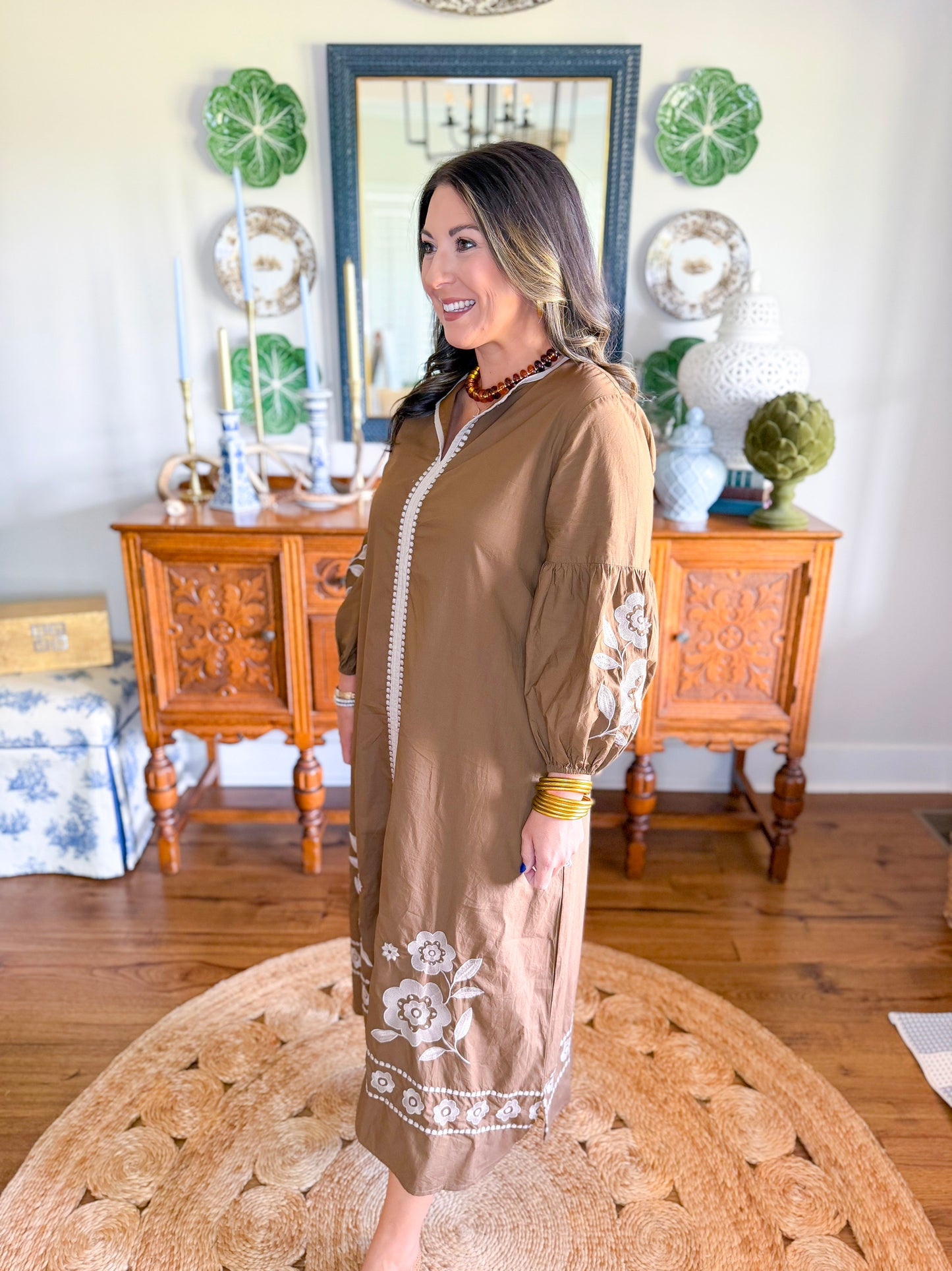 Victoria Dunn | Sienna Maxi in Rustic Petal