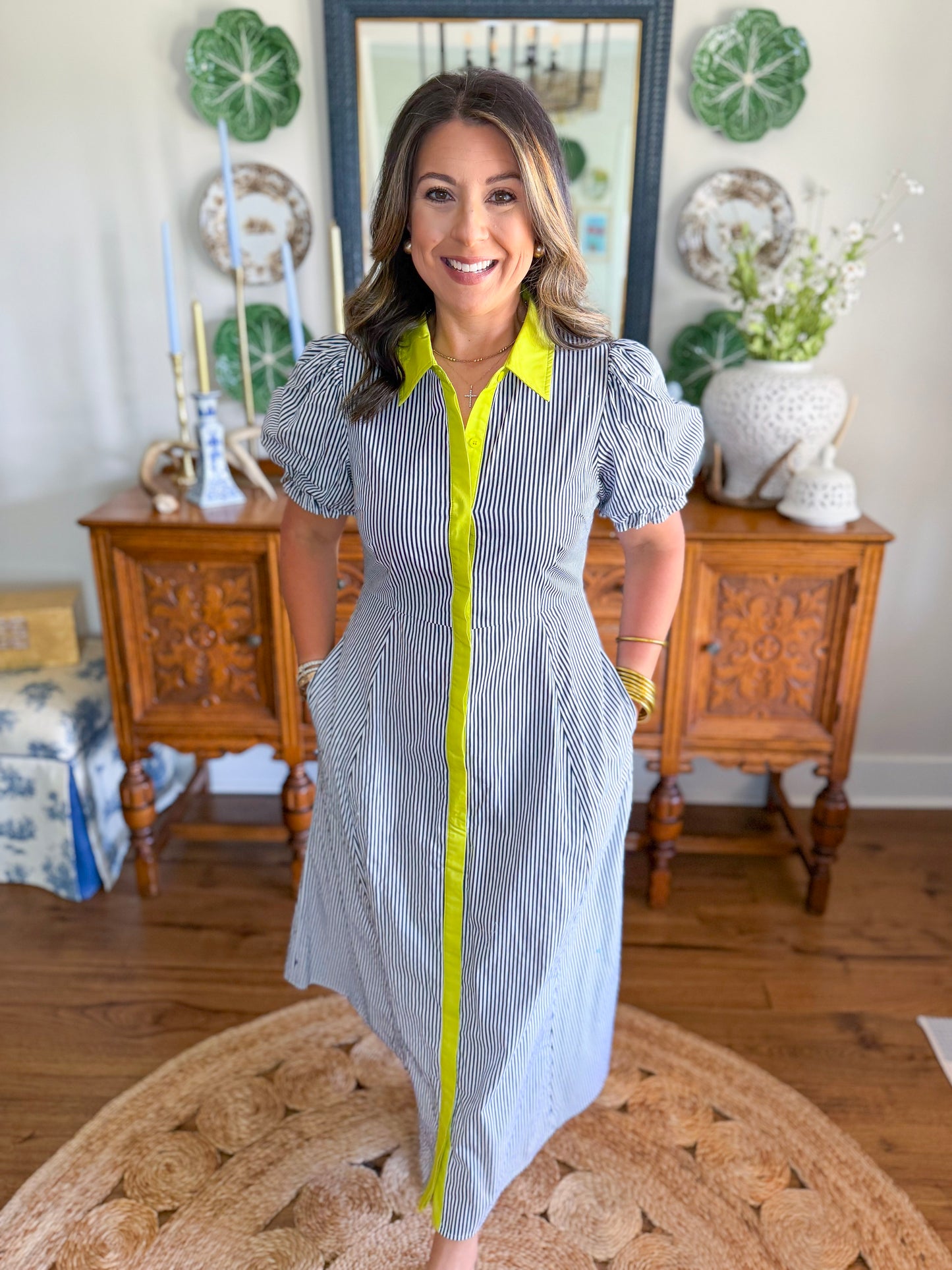Uptown Charm Midi Dress