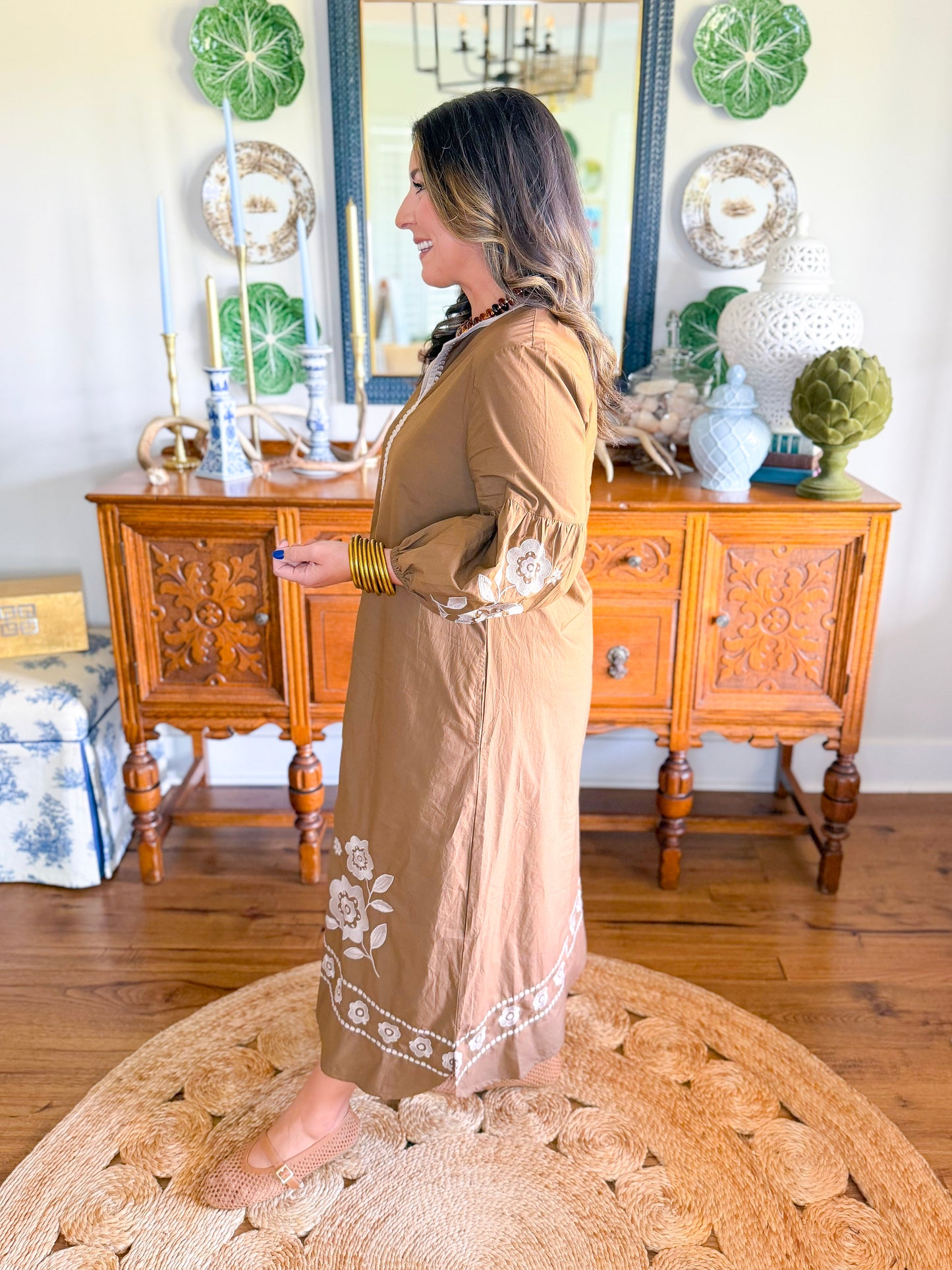 Victoria Dunn | Sienna Maxi in Rustic Petal