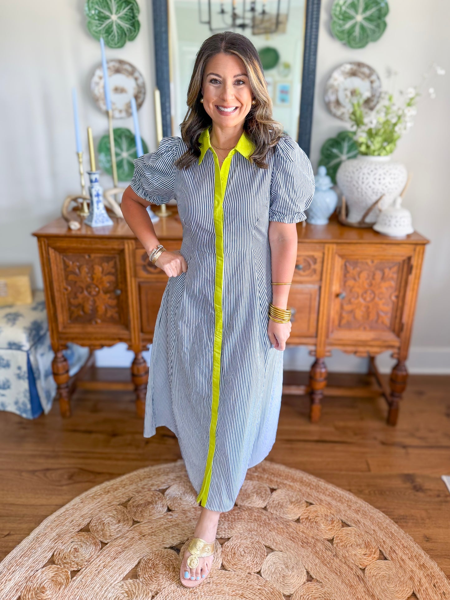 Uptown Charm Midi Dress