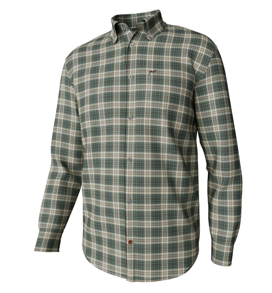 Southern Point Hadley Vintage Long Sleeve Button Down in Duck Green