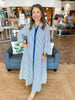 Autumn Lines Maxi Dress in Navy