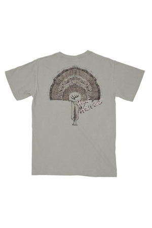 Hunt To Harvest Turkey Fan T-Shirt in Stone