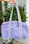 Pink Blossom Large Quilted Duffel Bag