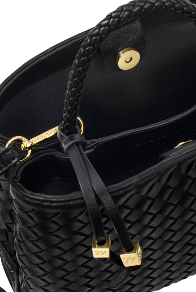 Katie Loxton | Nova Hand Woven Top Handle Bag in Black