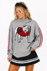 Brianna Cannon | Georgia Mock Neck Sequin Stripe Sweatshirt