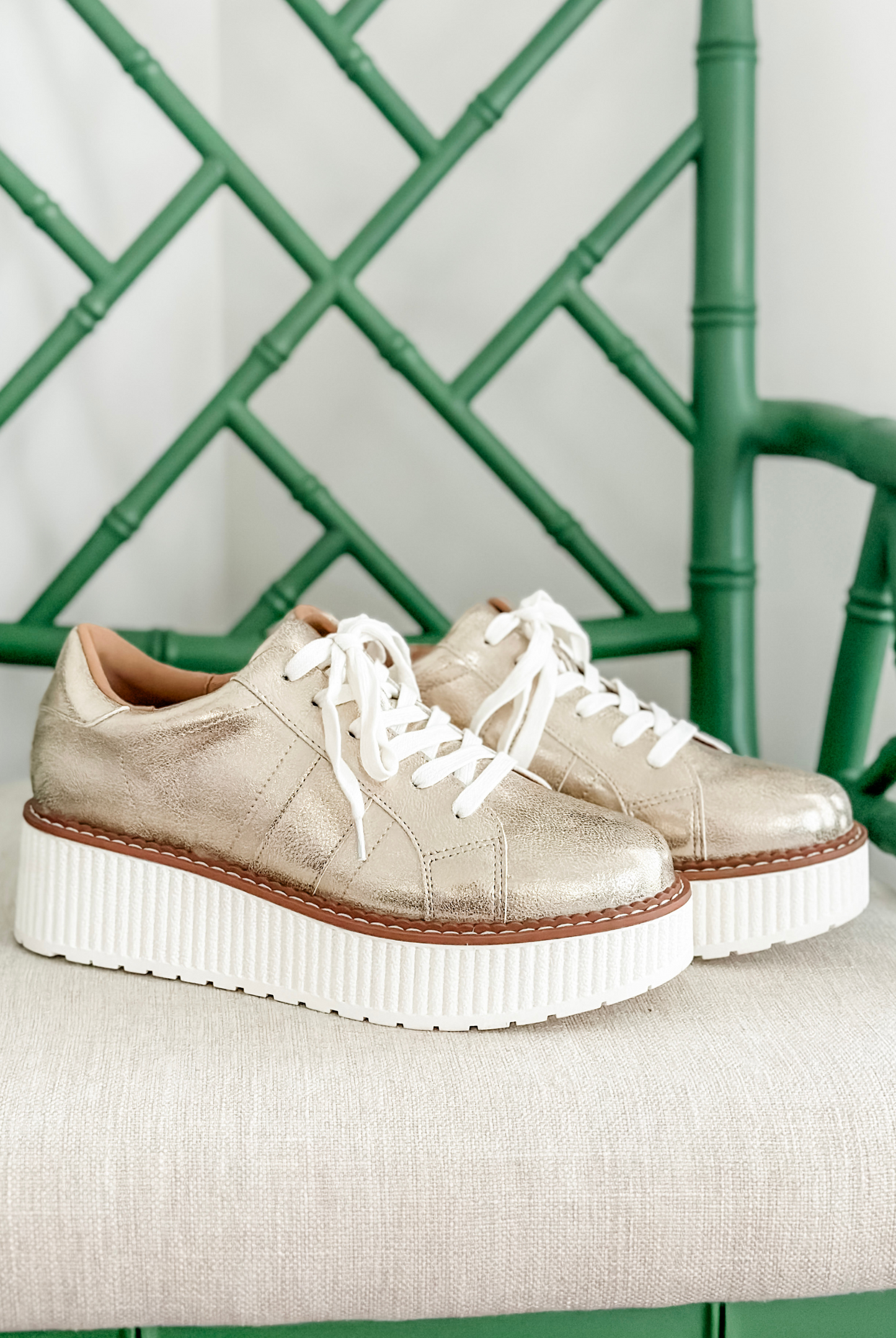 Yellowbox Marcell Platform Sneakers in Light Gold