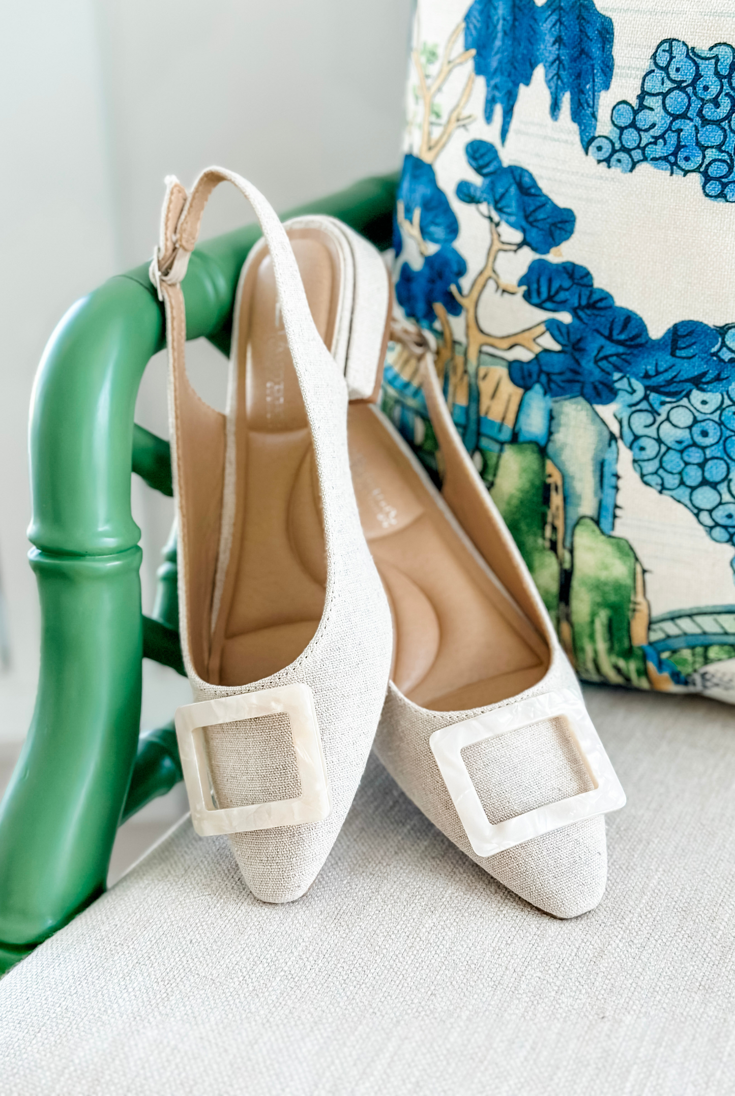 Sweetie Slingback Sandal in Linen