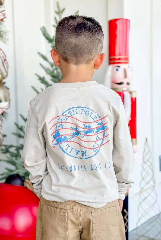 Saltwater Boys Christmas Stamp Long Sleeve T-Shirt