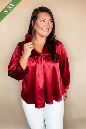 Adrienne Morgan Top in Wine
