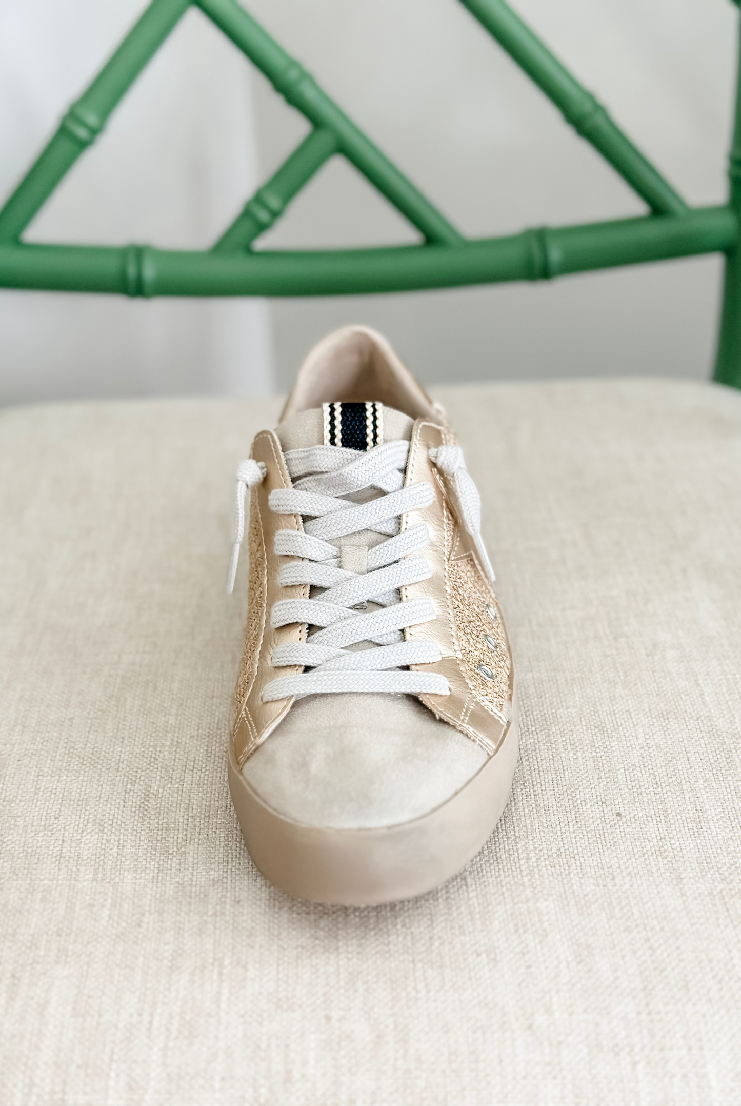 Paula Sneakers in Gold Woven