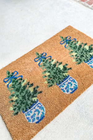 Fancy & Festive Tree Door Mat