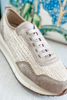 Naked Feet Kinetic Platform Sneakers in Gold Raffia